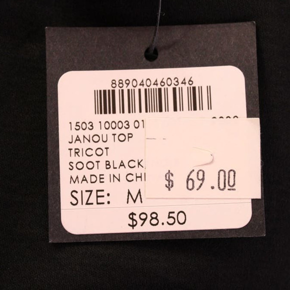 CLUB MONACO  Janou Top Cut-out with Tassels in Black Size Medium - Picture 10 of 12